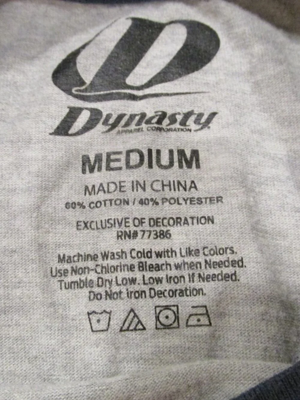 Dynasty Pullover T Shirt Youth Boys Medium Gray Long Sleeve Varsity Squad 88 Tee